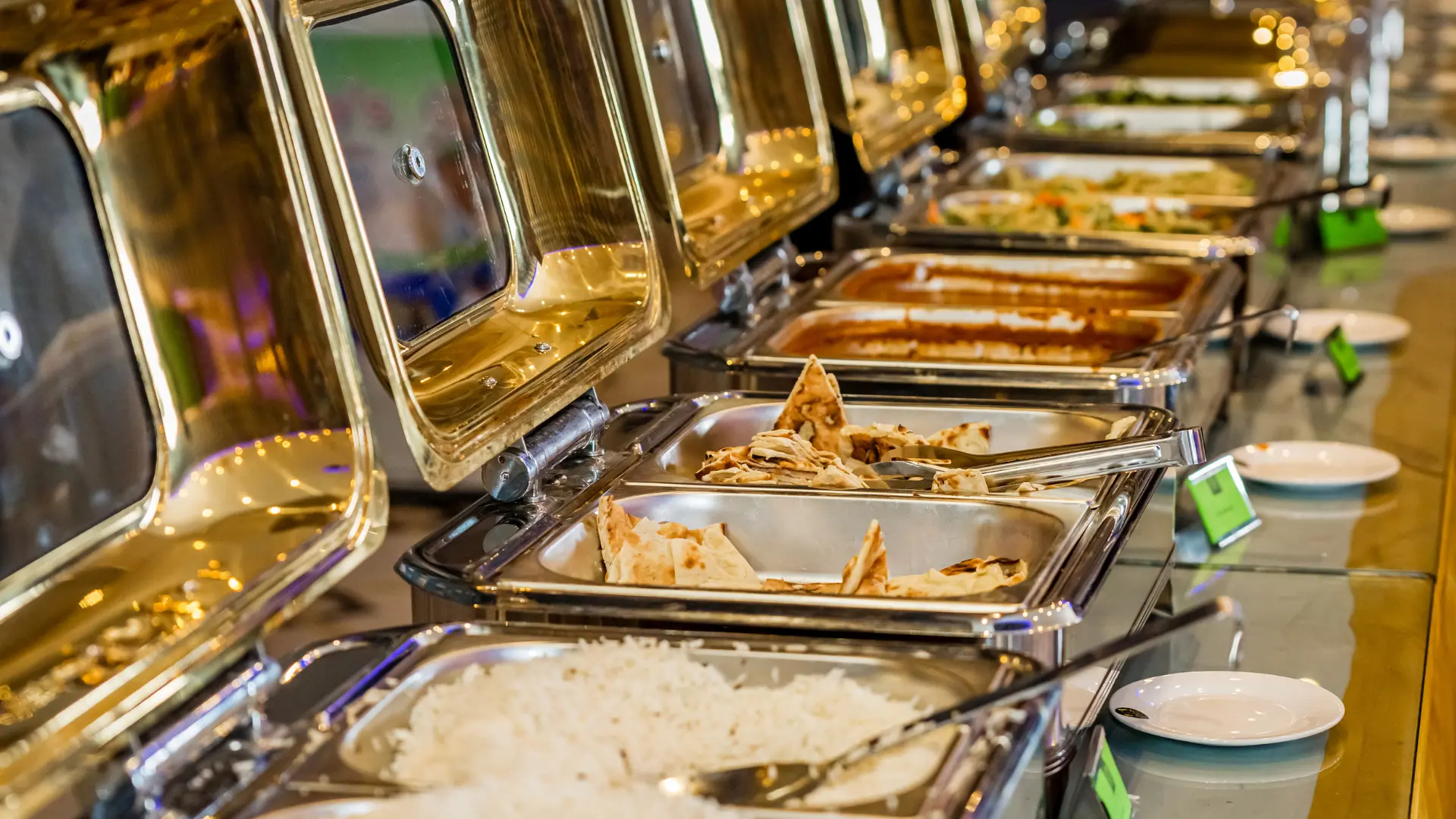 Taaj Palace buffet and catering presentation