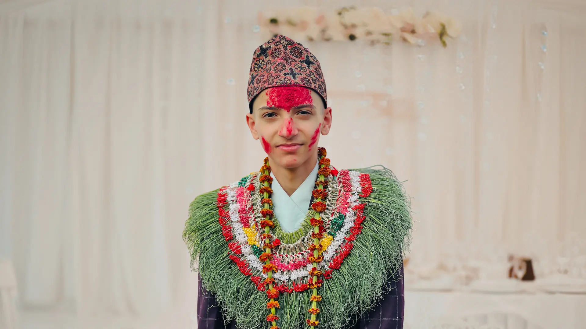 Ceremonial family event setup inside Aurum Durbar