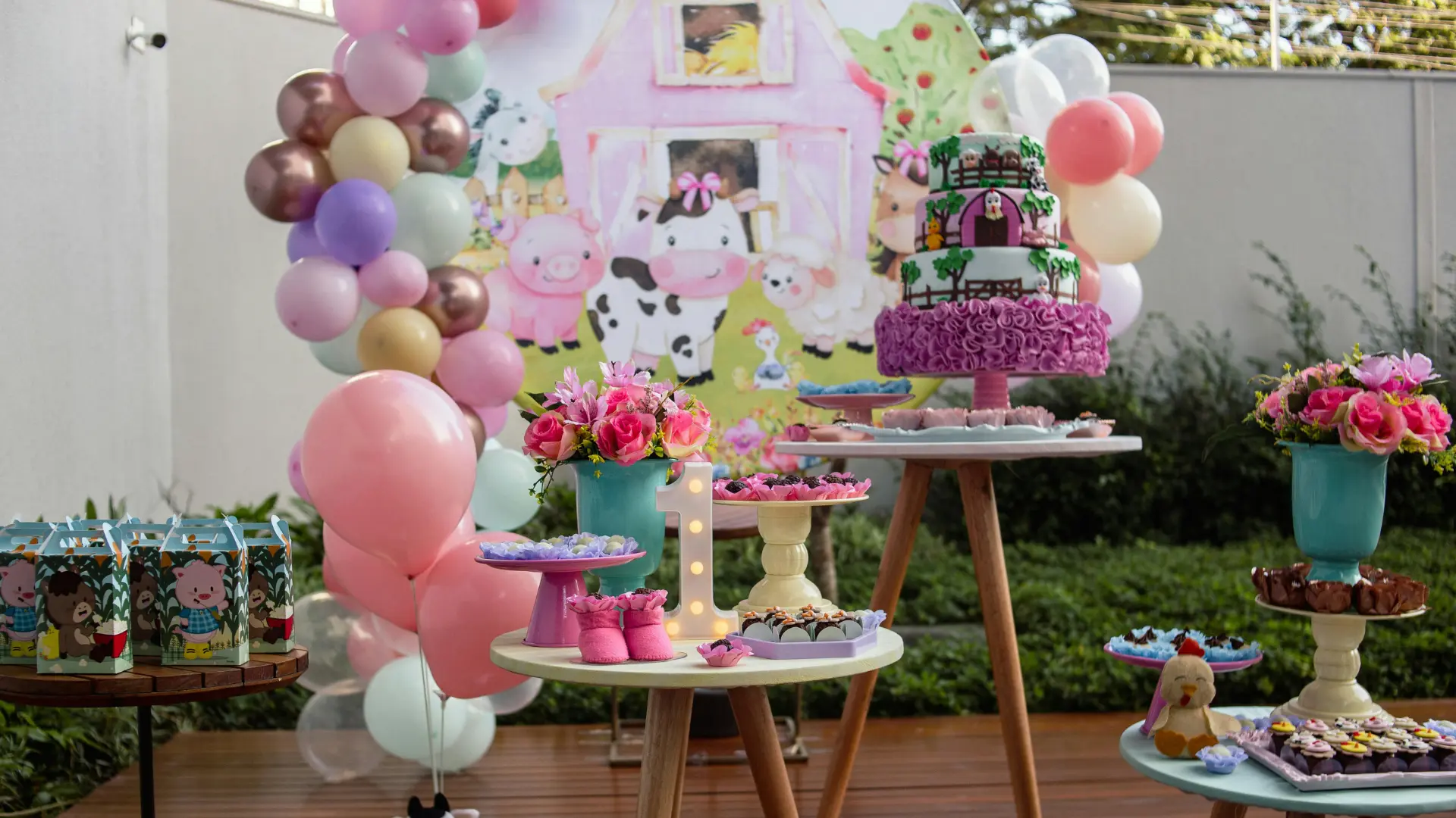 Birthday celebration setup inside the banquet venue